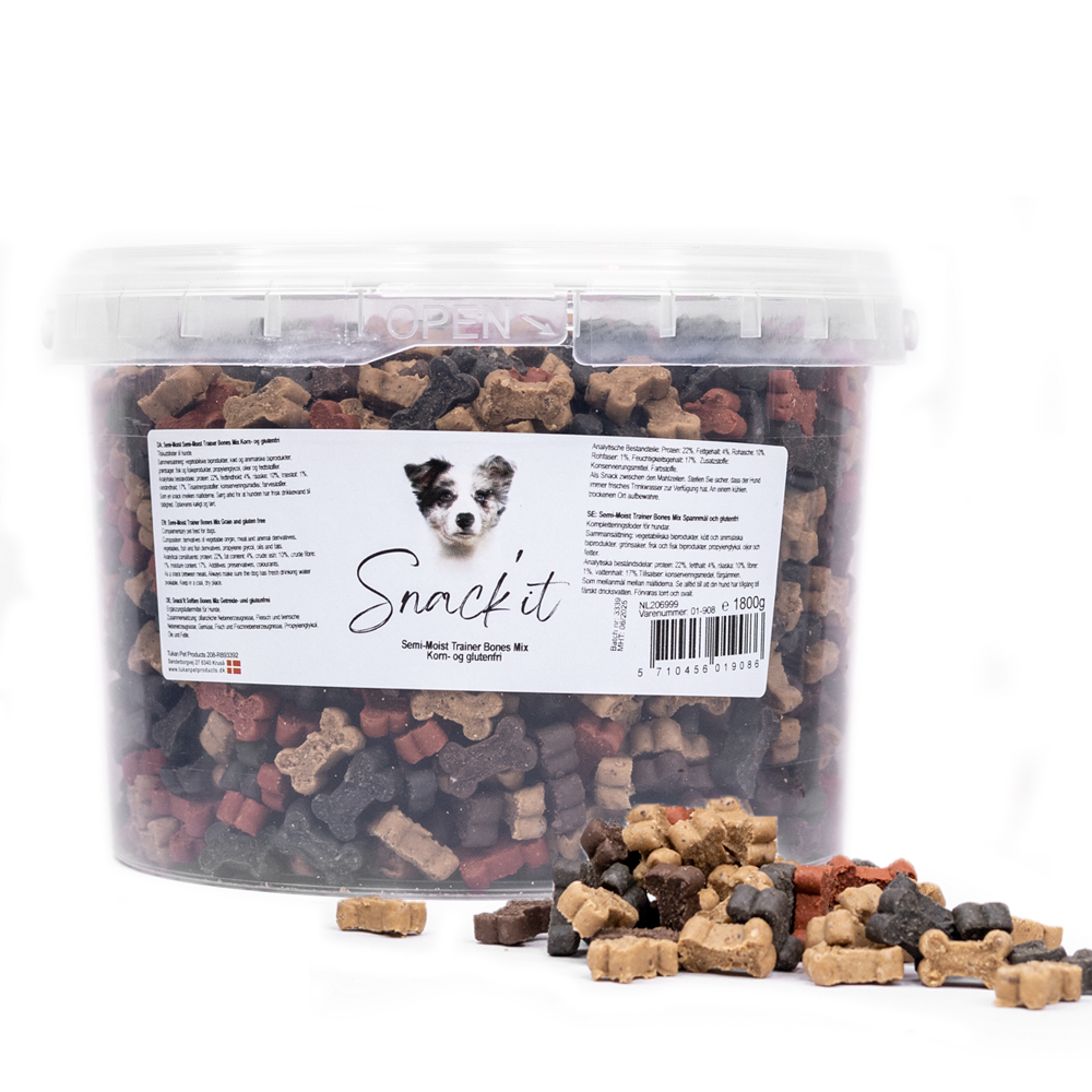 Snack'it Semi-Moist Bones Mix 1,8kg - nikos happy tail