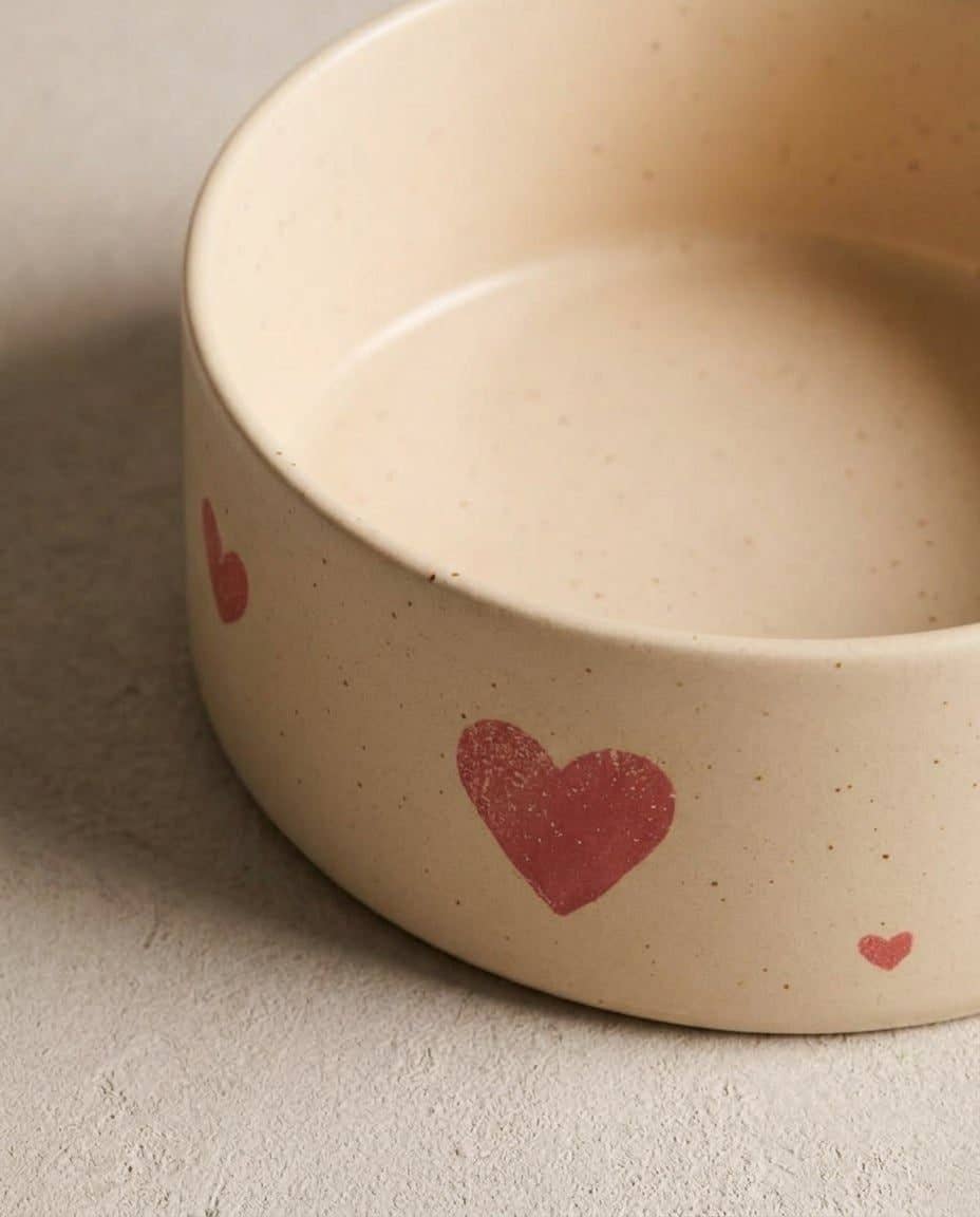Cozy Hearts Keramikskål 16,5 cm, sæt med 2 stk.