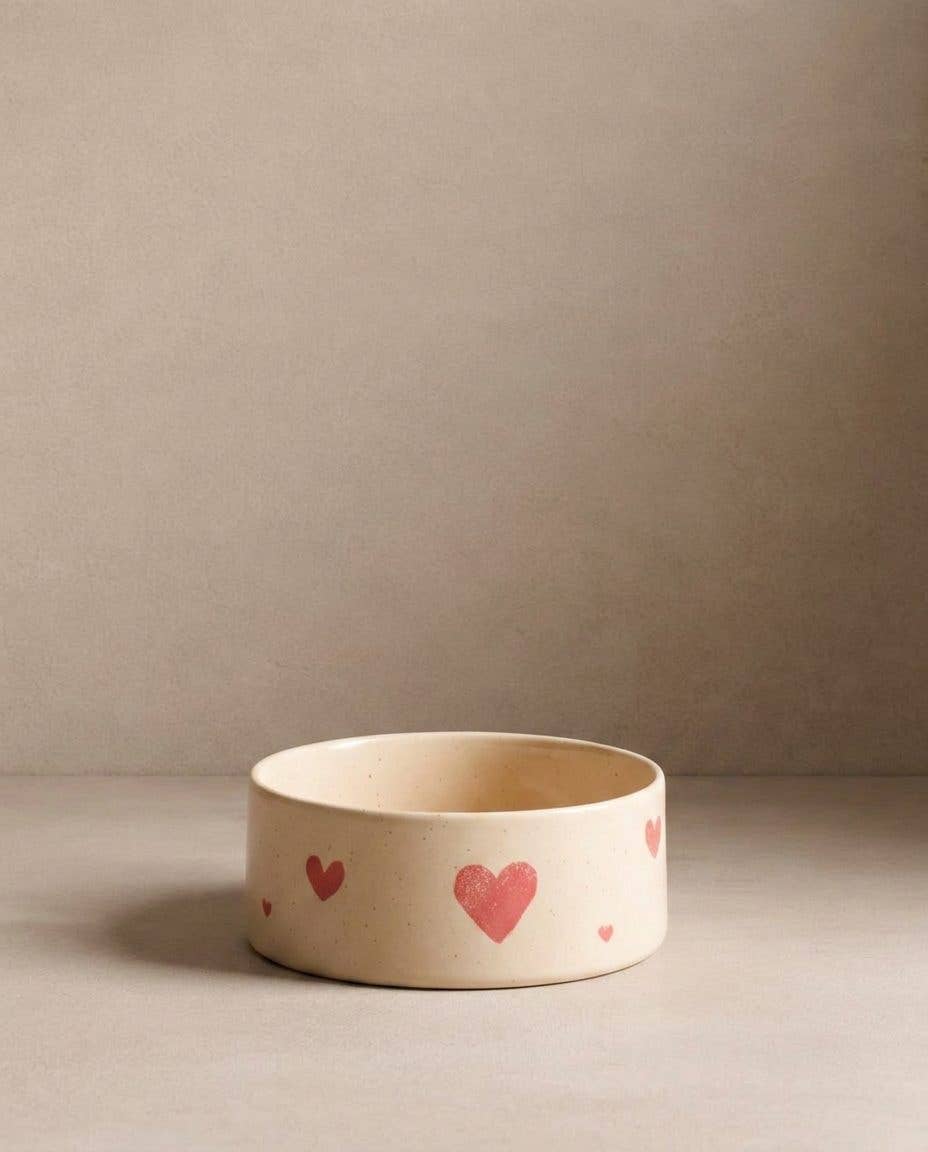 Cozy Hearts Keramikskål 16,5 cm, sæt med 2 stk.