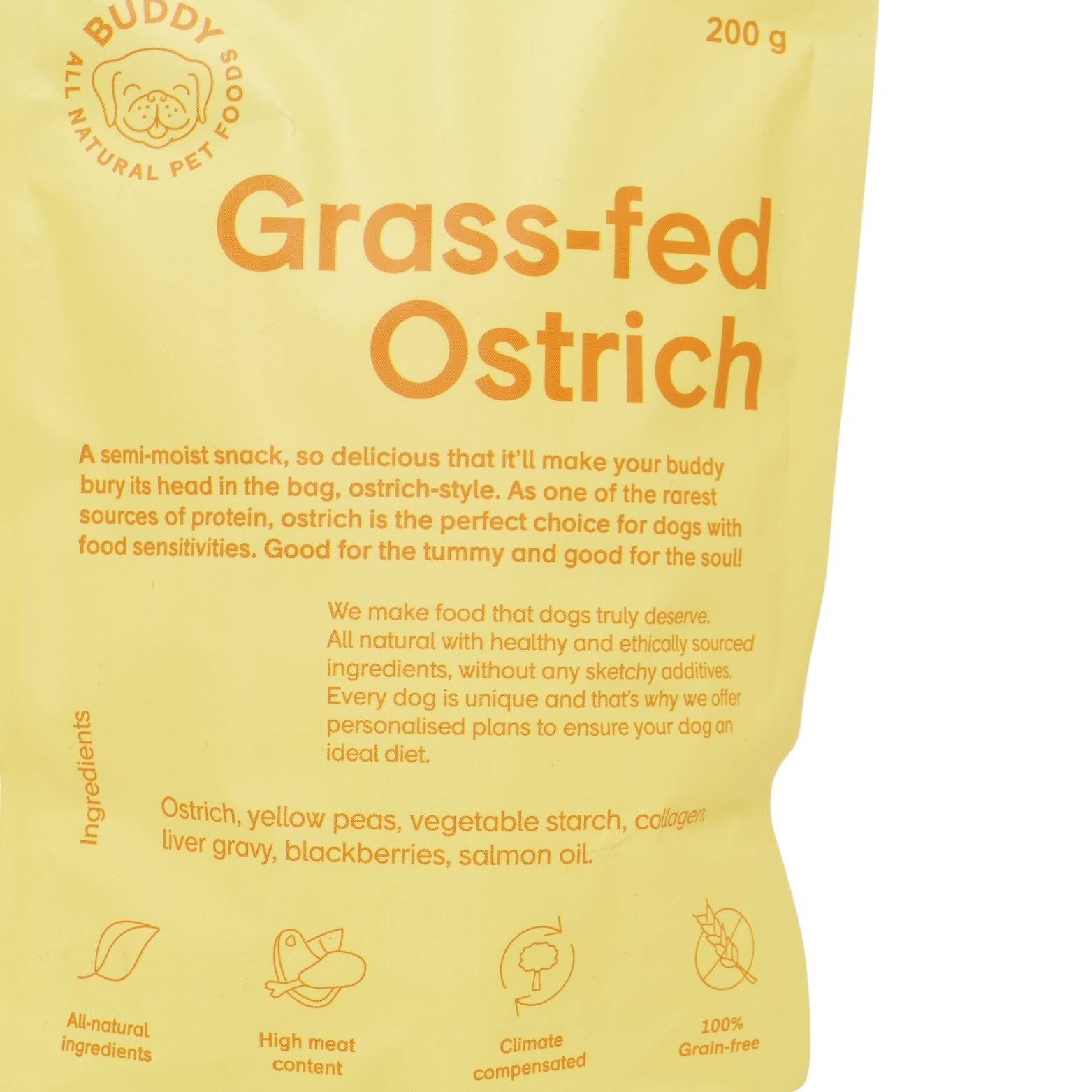 Grass-fed Ostrich Godbidder - nikos happy tail