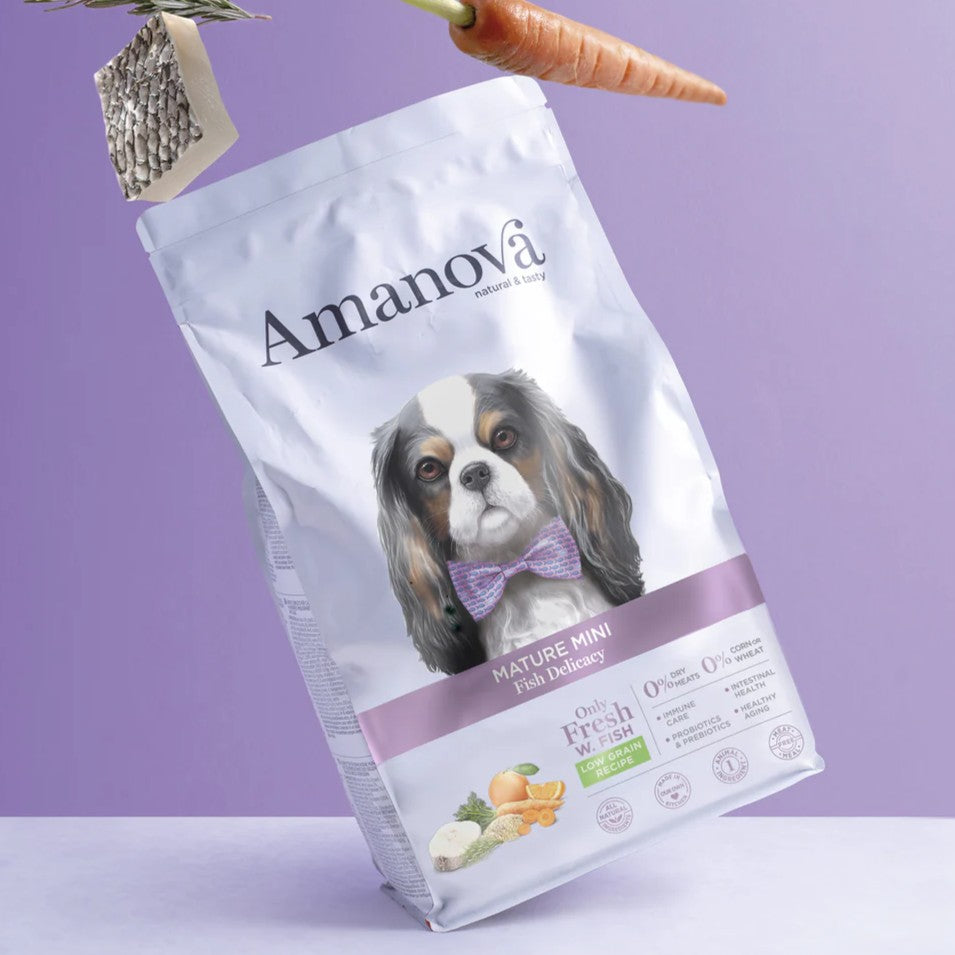 Amanova Delikat Fisk - Senior hundefoder til små hunde - 7 kg