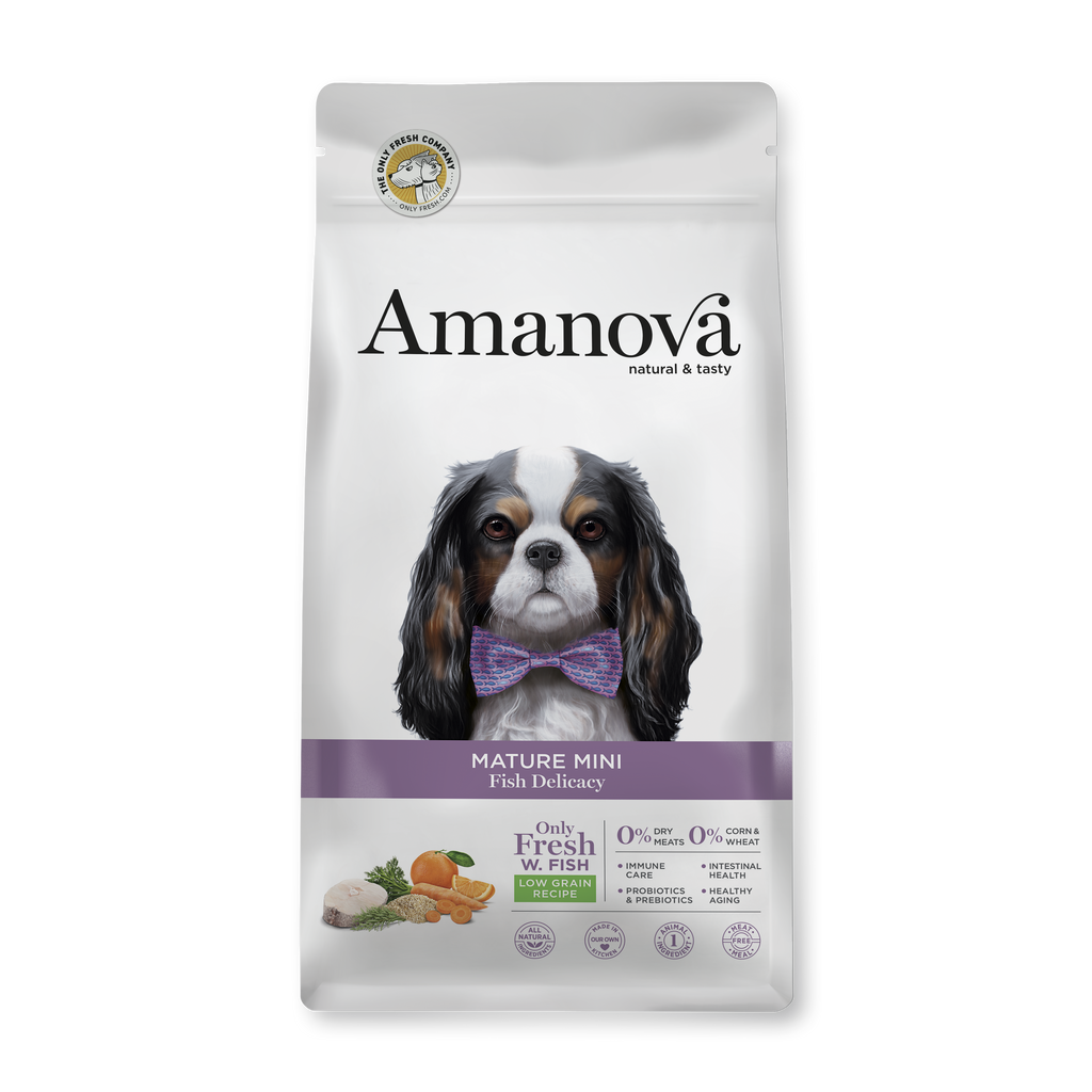 Amanova Delikat Fisk - Senior hundefoder til små hunde - 7 kg