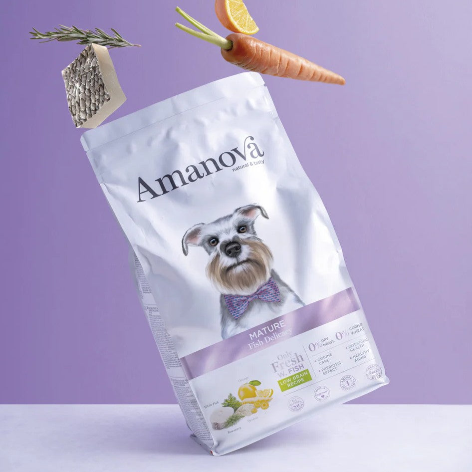 Amanova Delikat Fisk - Senior hundefoder - 10 kg
