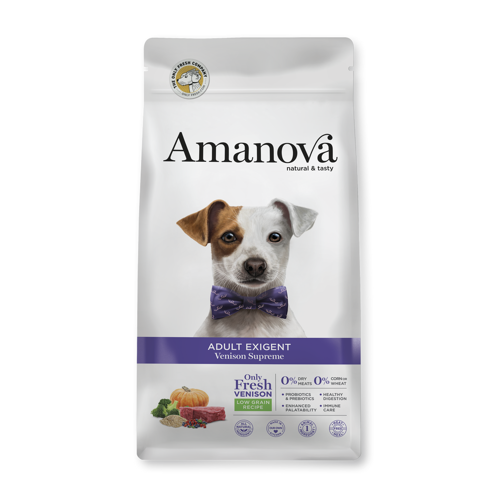 Amanova Eksklusiv Hjort - Hundefoder til kræsne hunde - 10 kg
