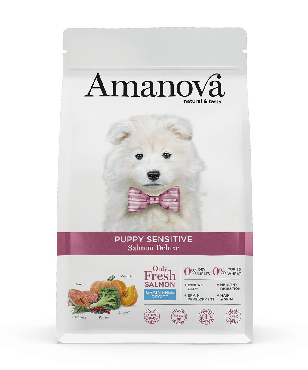 Amanova Luksus Laks Sensitive - Kornfrit hvalpefoder - 7 kg