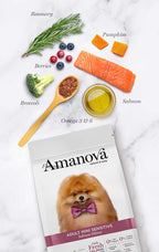 Amanova Luksus Laks Sensitive - Kornfrit voksen hundefoder til små hunde - 2 kg
