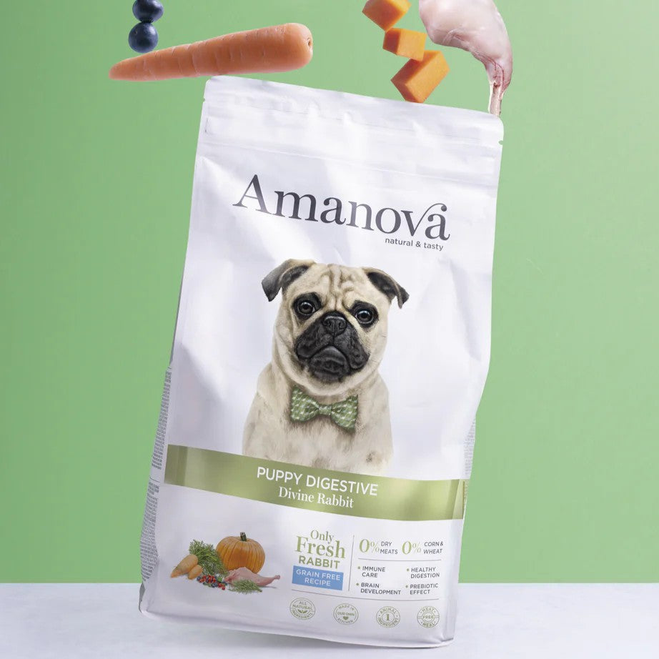 Amanova Skøn Kanin - Kornfrit hvalpefoder - 7 kg