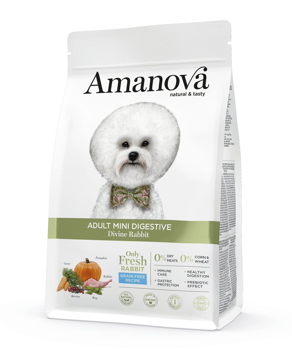 Amanova Skøn Kanin - Kornfrit voksen hundefoder til små hunde - 7 kg