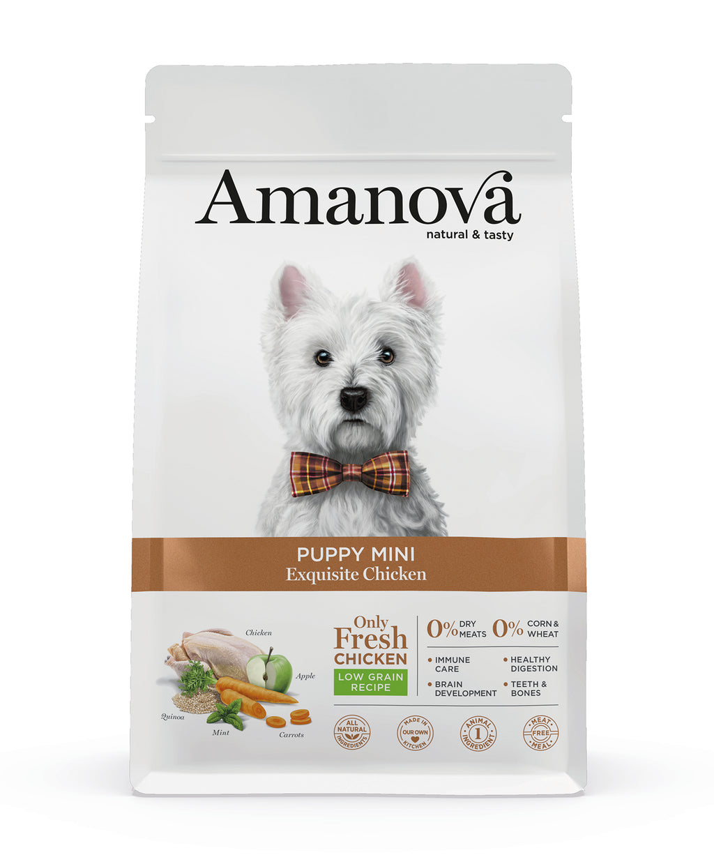 Amanova Udsøgt Kylling - Hvalpefoder til små hunde - 2 kg