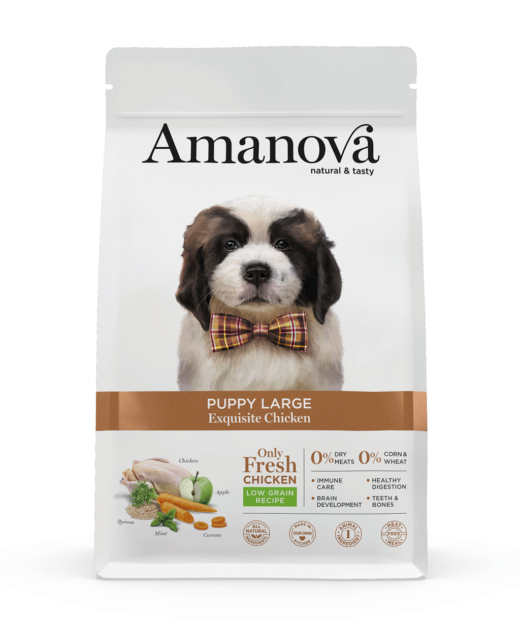 Amanova Udsøgt Kylling - Hvalpefoder til store hunde - 12 kg