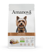 Amanova Udsøgt Kylling - Voksen hundefoder til små hunde - 7 kg