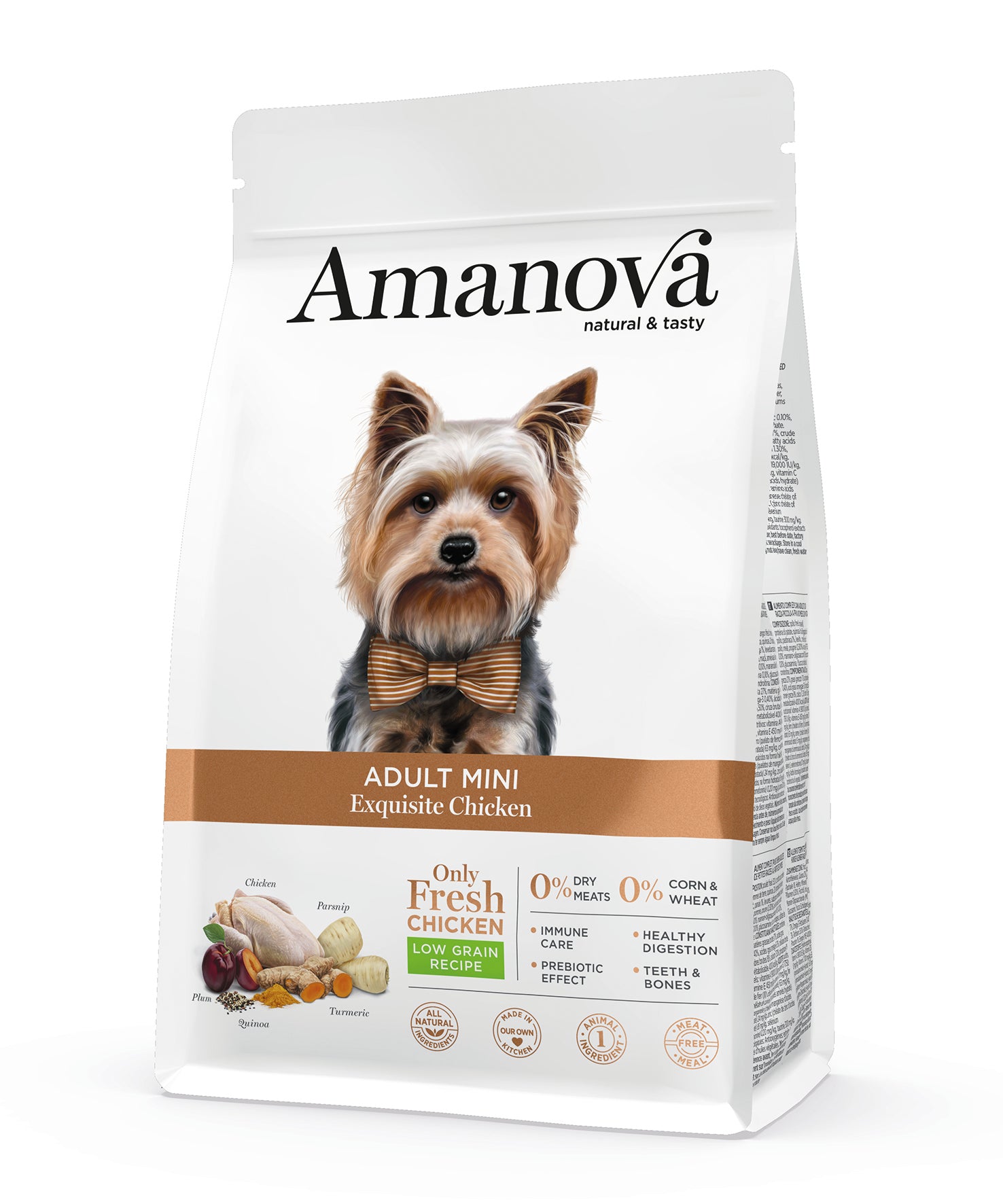 Amanova Udsøgt Kylling - Voksen hundefoder til små hunde - 7 kg