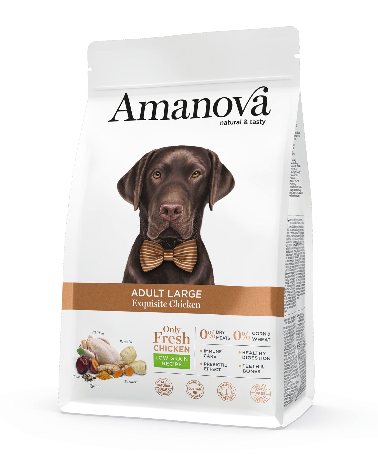 Amanova Udsøgt Kylling - Voksen hundefoder til store hunde - 12 kg