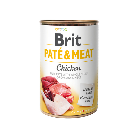 Brit Pate & Meat Chicken 400 g - nikos happy tail