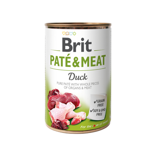 Brit Pate & Meat Duck 400 g - nikos happy tail