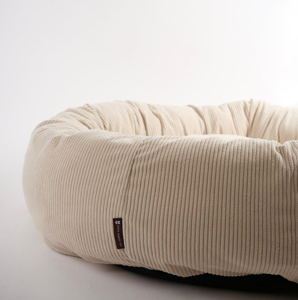 Alfred Hundeseng i fløjl Latte Beige