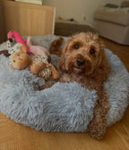 Happy Sleep Donut Hundeseng Beige