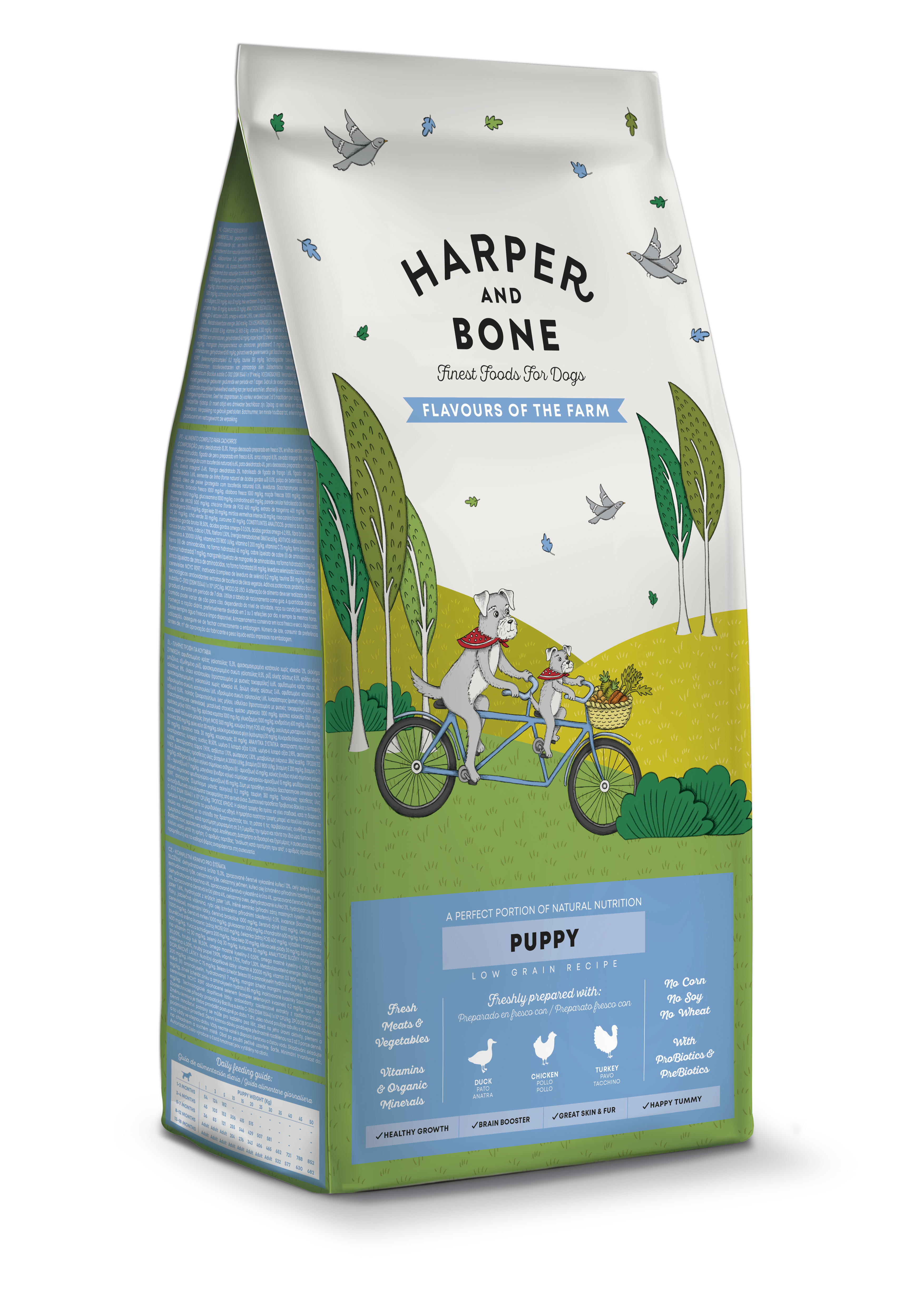 Harper & Bone Flavours Of The Farm - Hvalpefoder - 12 kg
