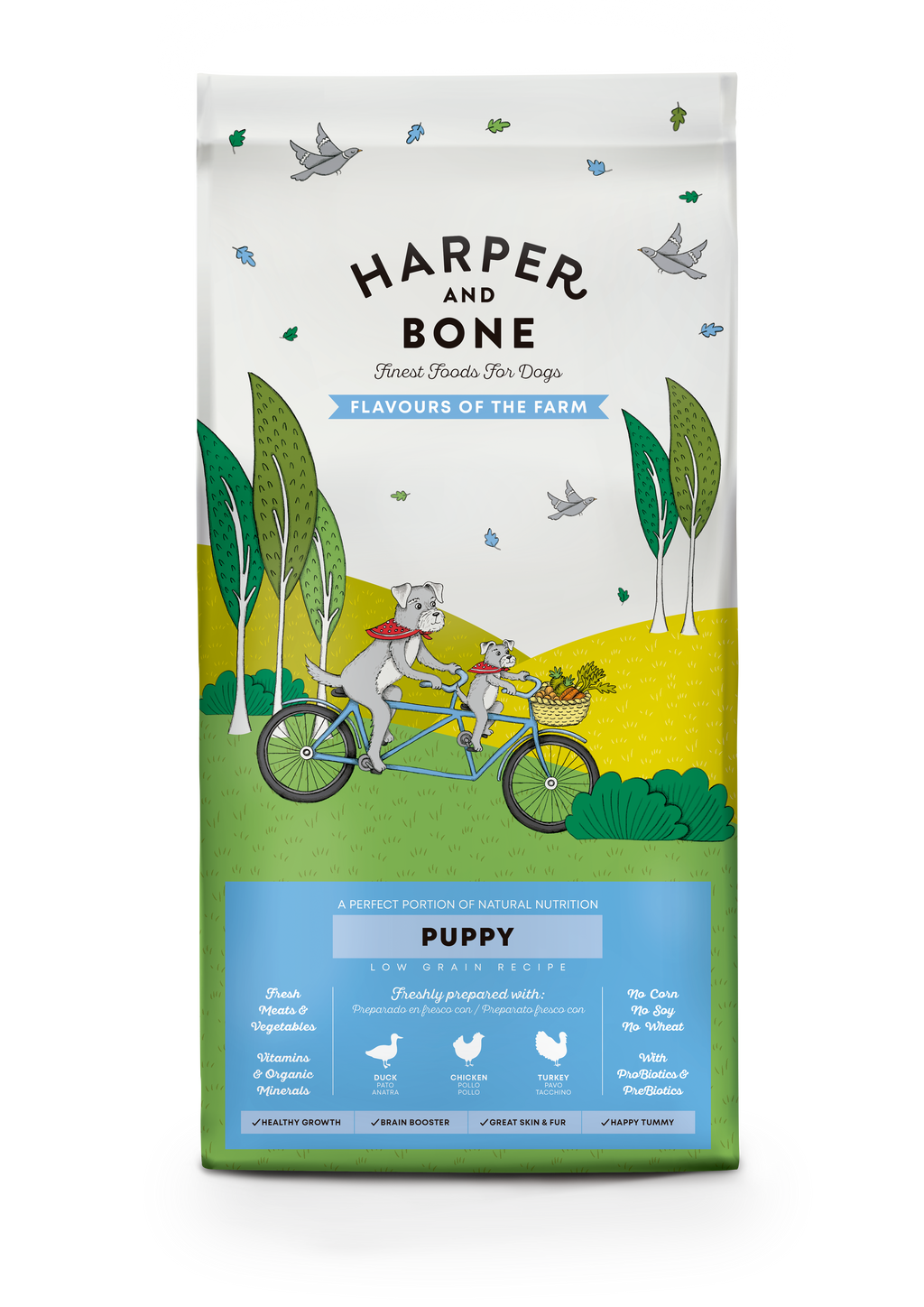 Harper & Bone Flavours Of The Farm - Hvalpefoder - 12 kg
