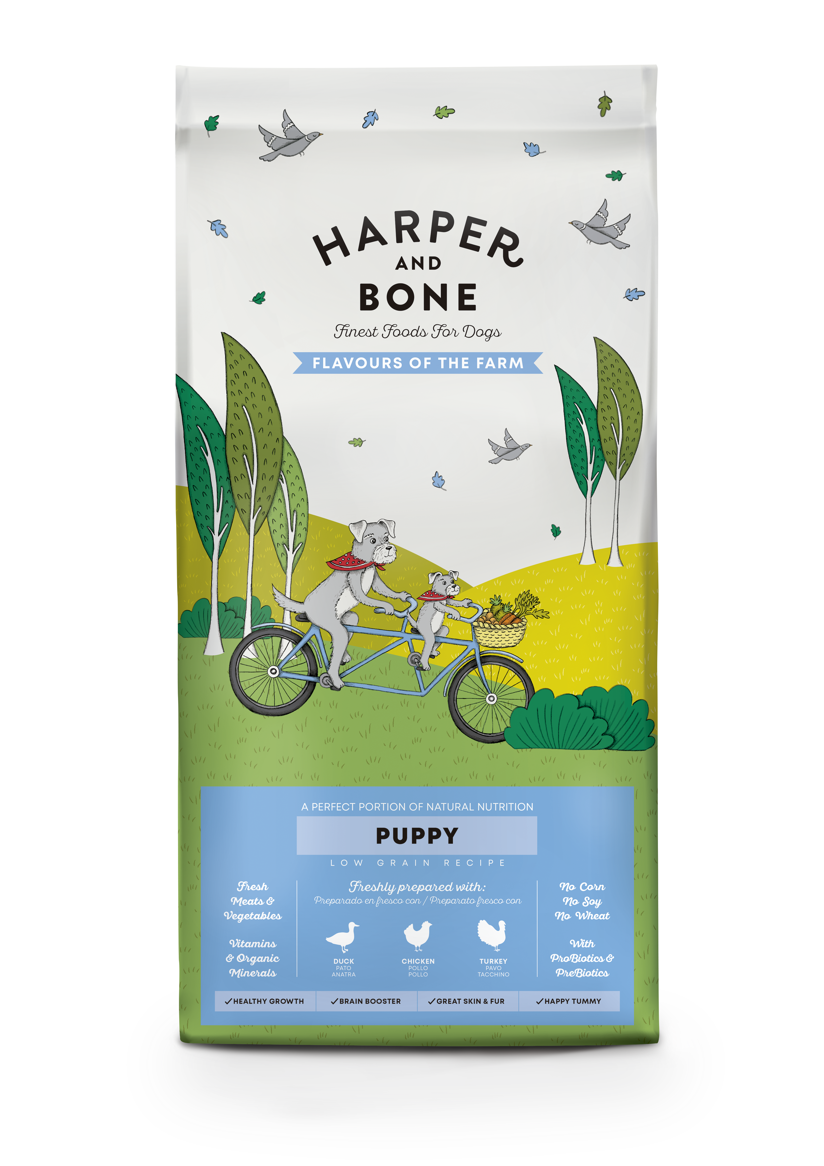 Harper & Bone Flavours Of The Farm - Hvalpefoder - 12 kg