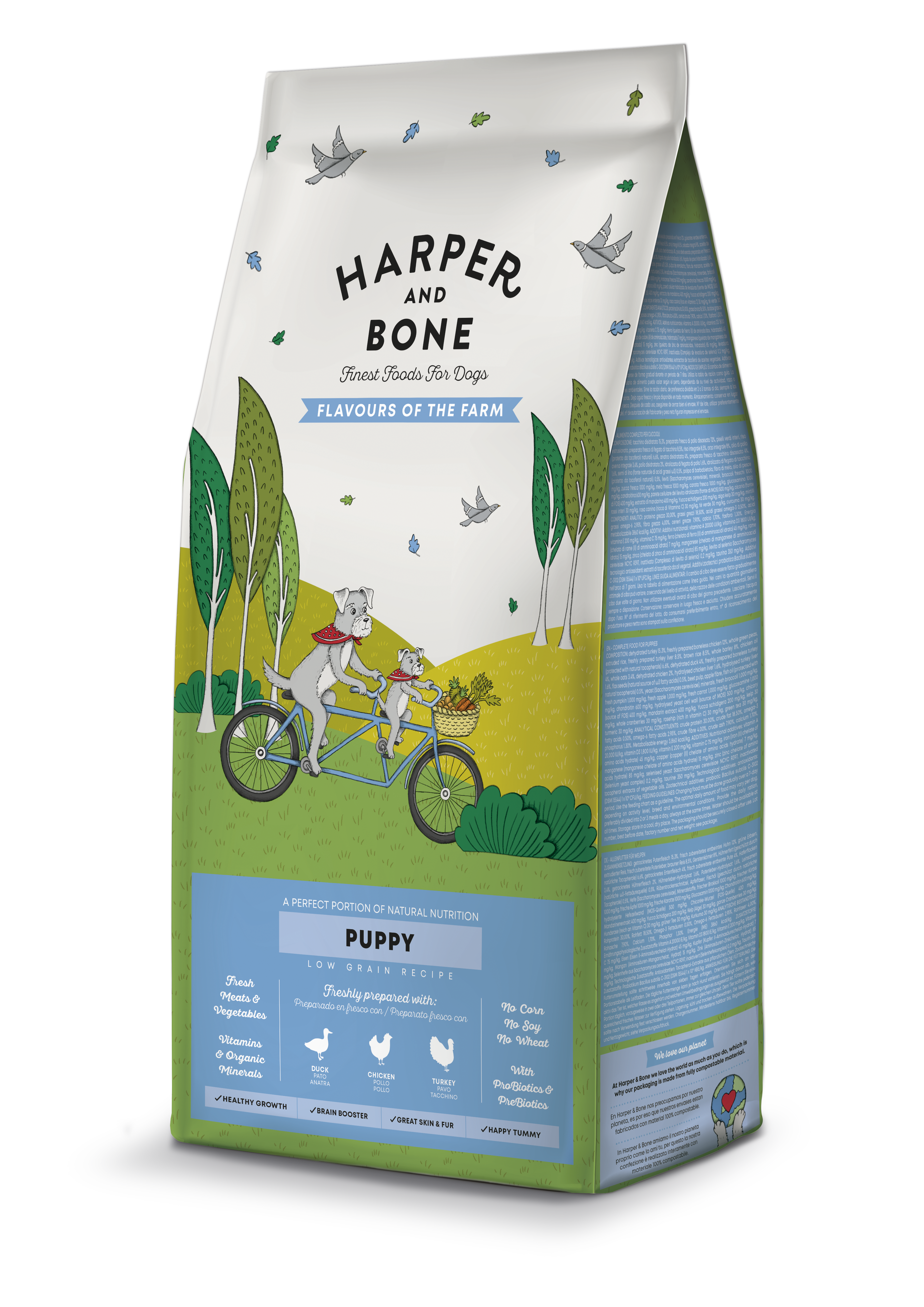 Harper & Bone Flavours Of The Farm - Hvalpefoder - 12 kg