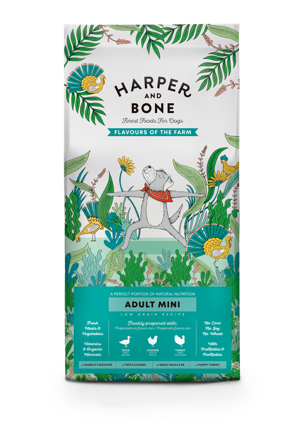 Harper & Bone Flavours Of The Farm - Voksen hundefoder til små hunde - 10 kg