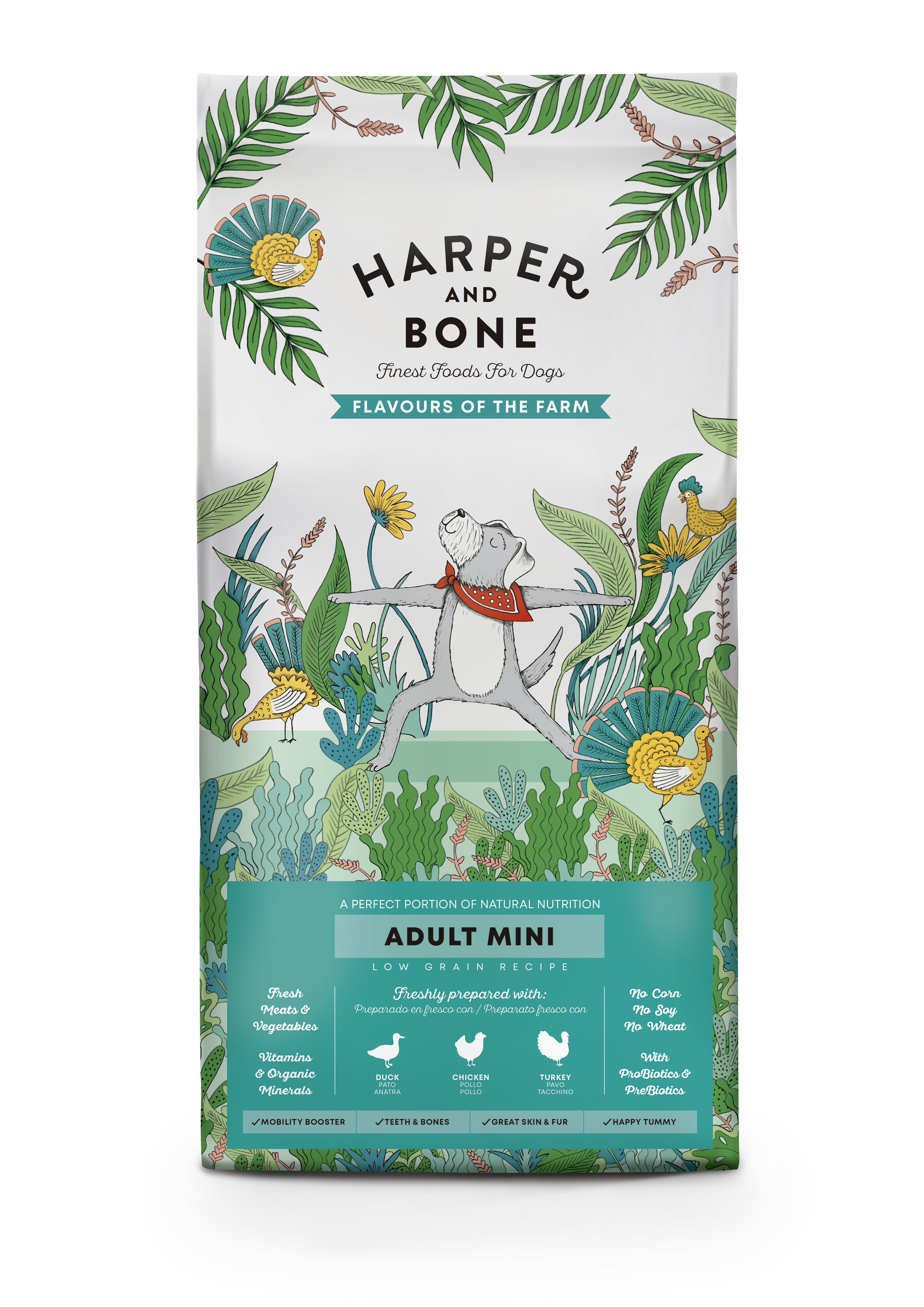 Harper & Bone Flavours Of The Farm - Voksen hundefoder til små hunde - 10 kg