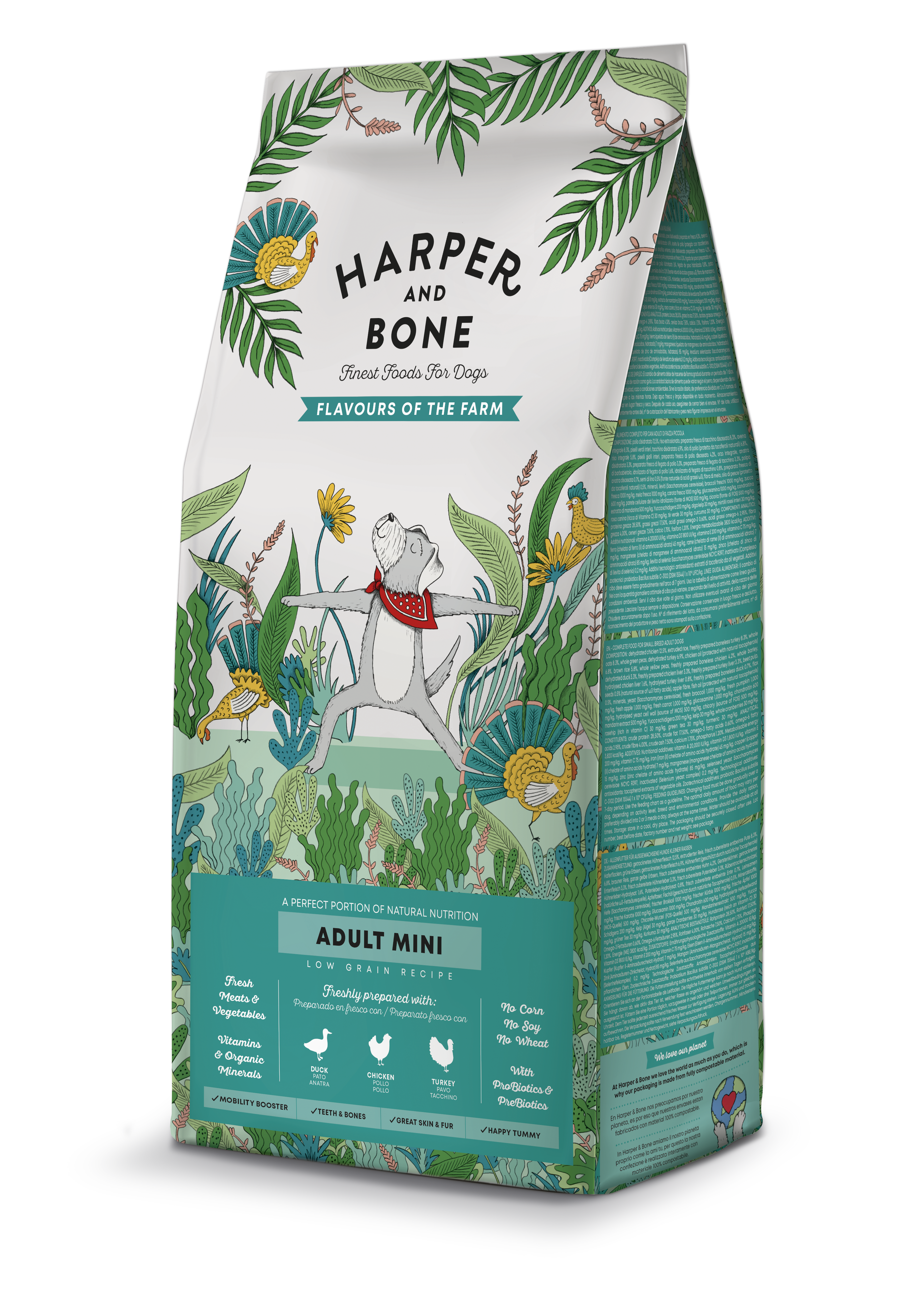 Harper & Bone Flavours Of The Farm - Voksen hundefoder til små hunde - 10 kg
