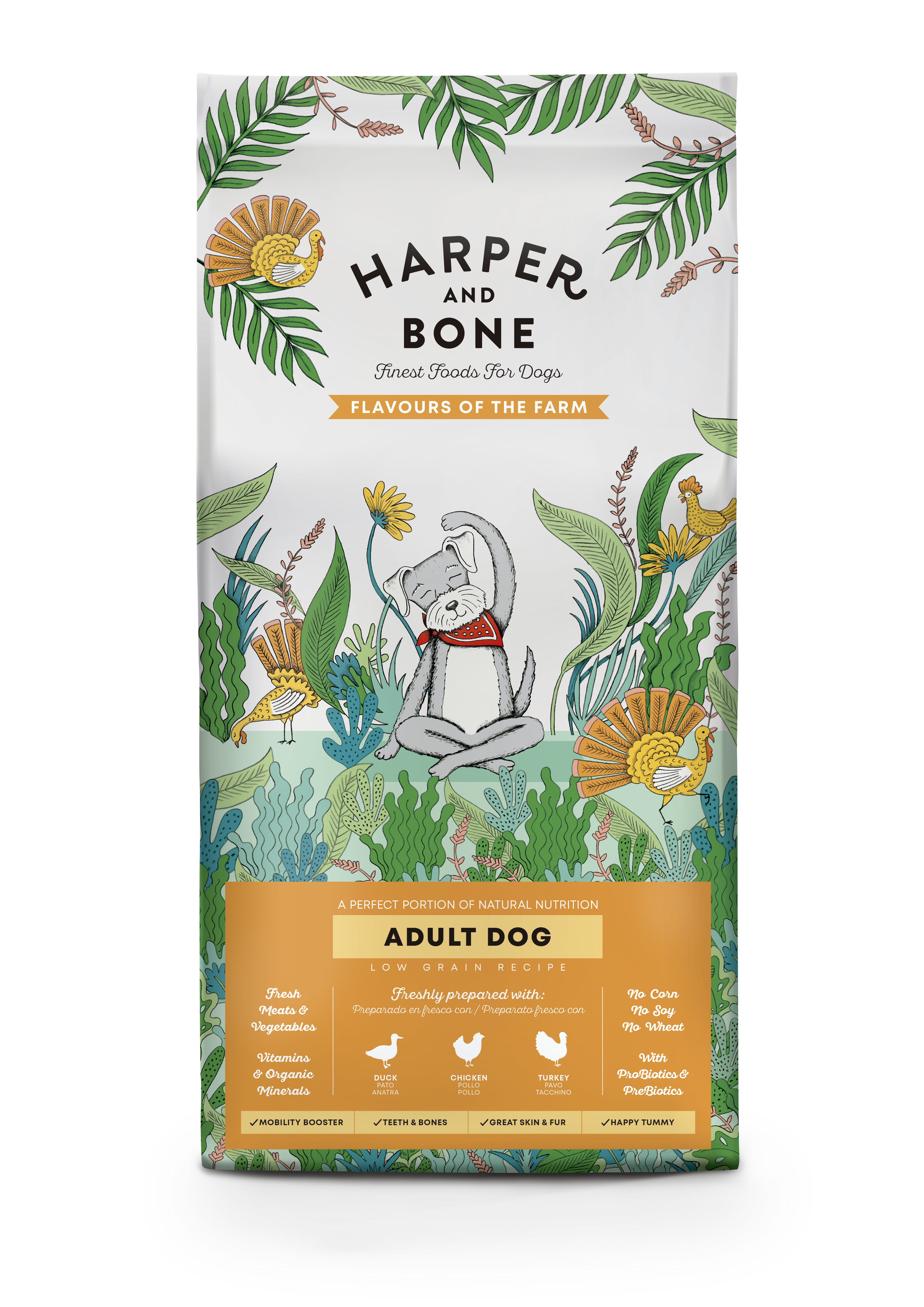 Harper & Bone Flavours Of The Farm - Voksen hundefoder - 12 kg