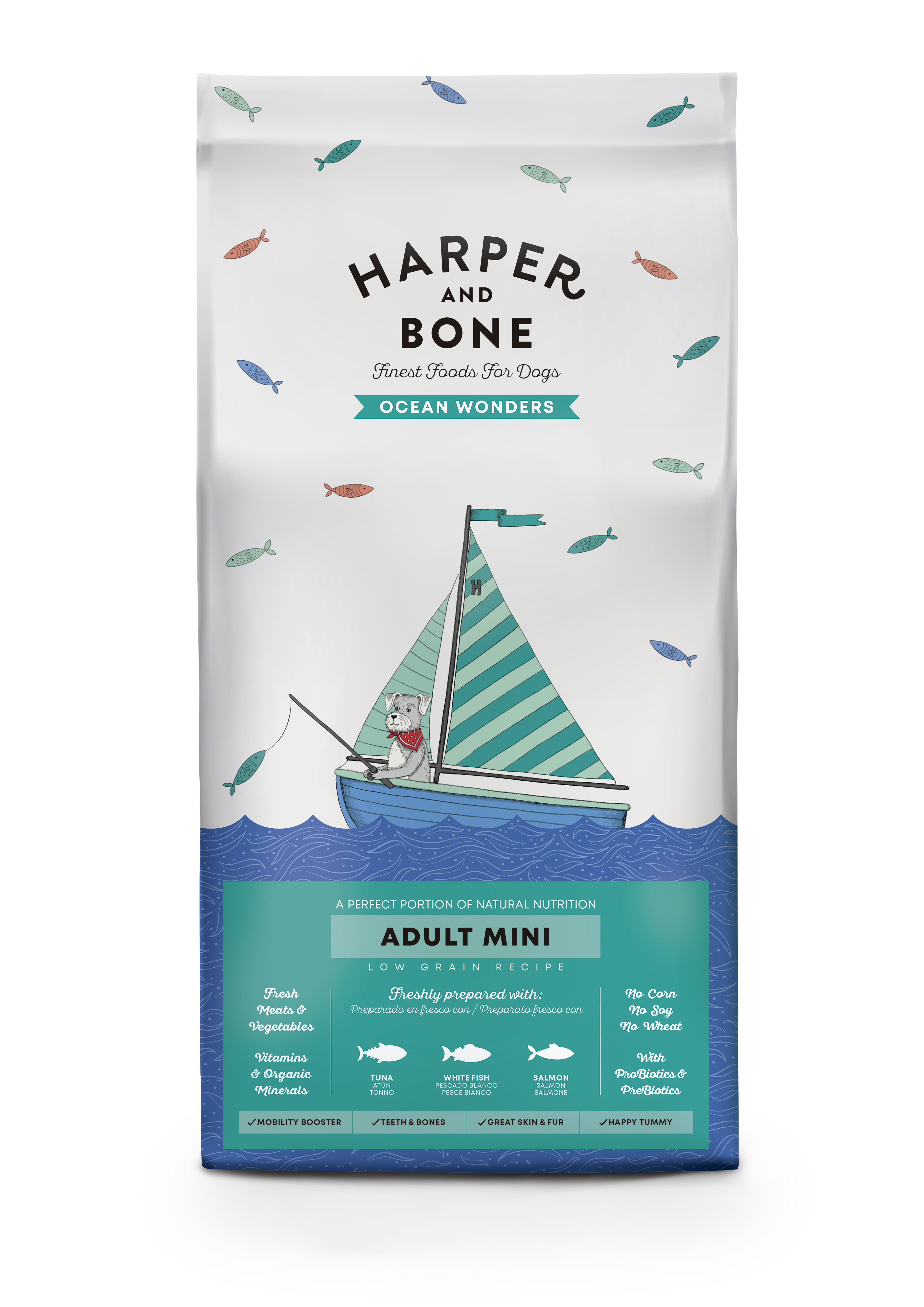 Haper & Bone Ocean Wonders - Voksen hundefoder til små hunde - 10 kg
