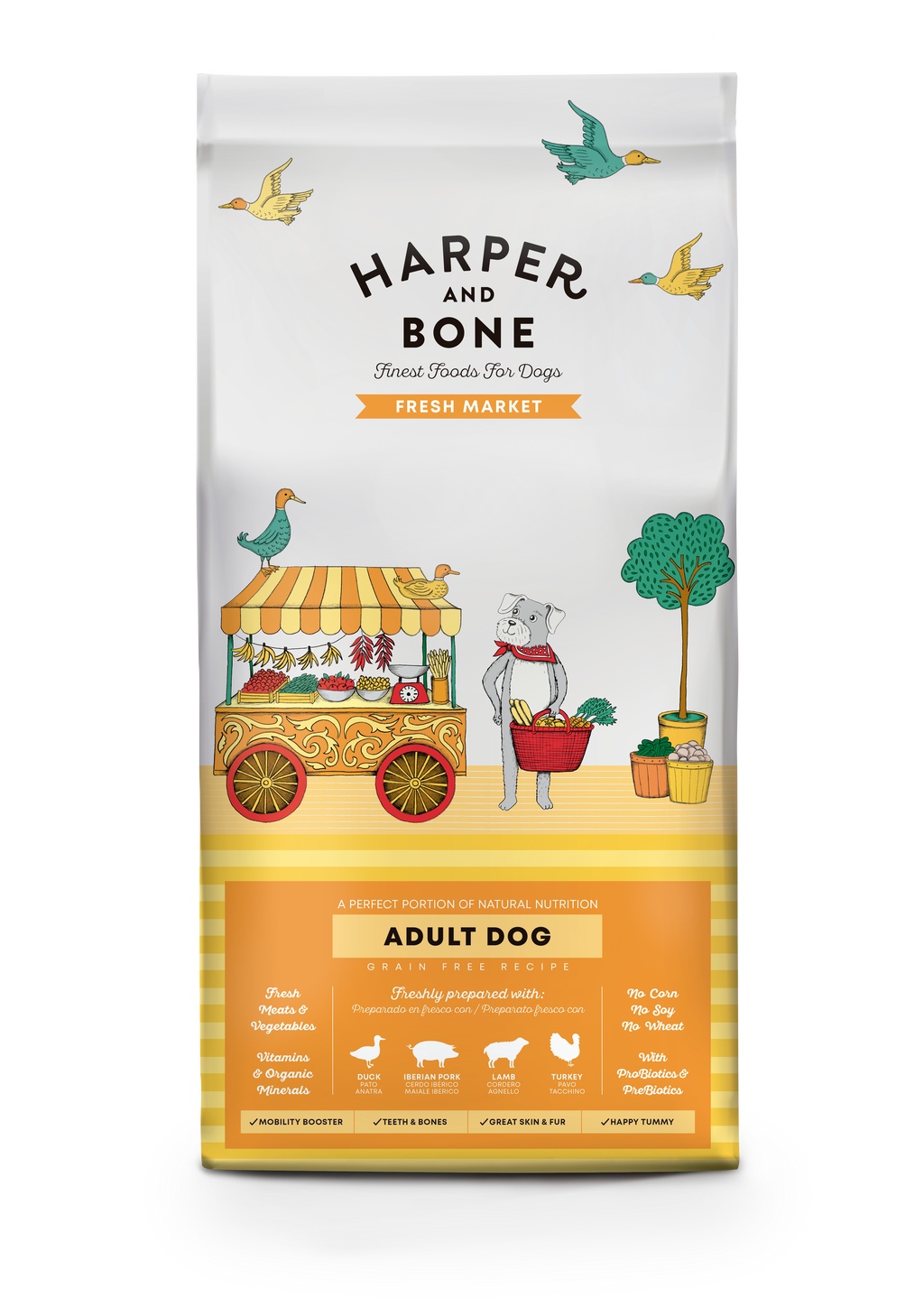 Haper & Bone Fresh Market - Kornfrit voksen hundefoder - 12 kg
