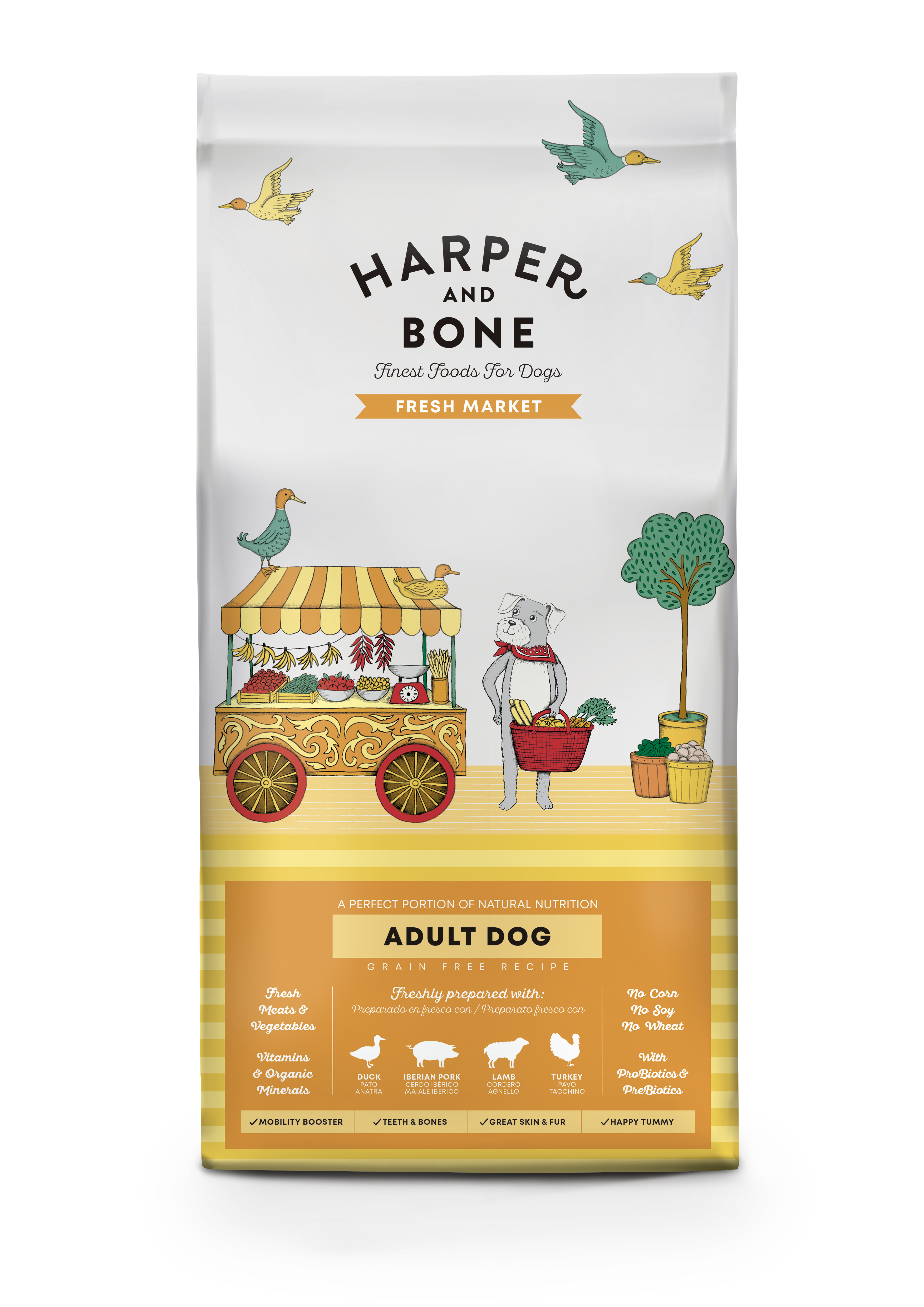 Haper & Bone Fresh Market - Kornfrit voksen hundefoder - 12 kg
