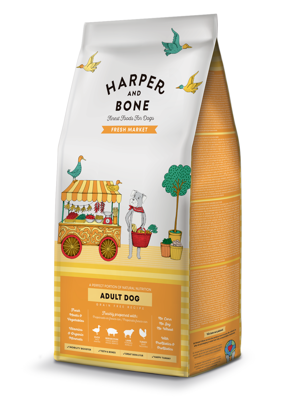 Haper & Bone Fresh Market - Kornfrit voksen hundefoder - 12 kg