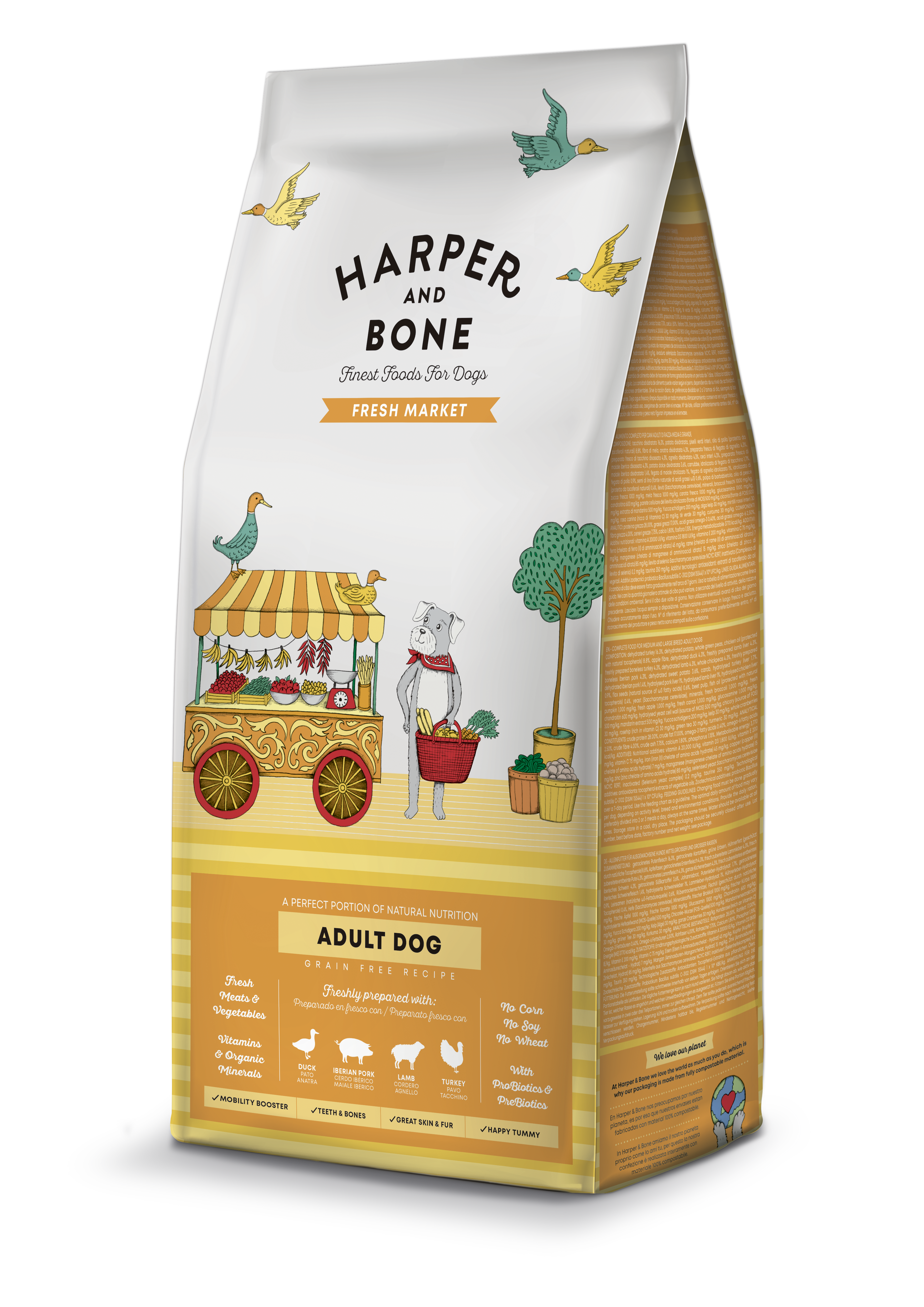 Haper & Bone Fresh Market - Kornfrit voksen hundefoder - 12 kg