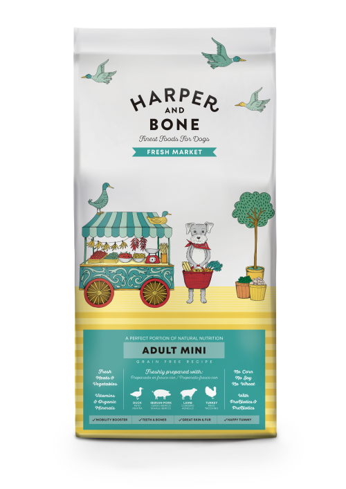 Haper & Bone Fresh Market - Kornfrit voksen hundefoder til små hunde - 10 kg