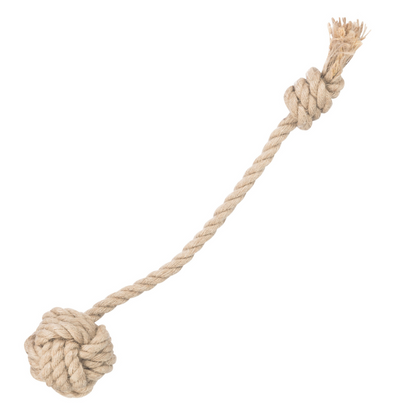 Rope with ball, hemp/cotton - nikos happy tail