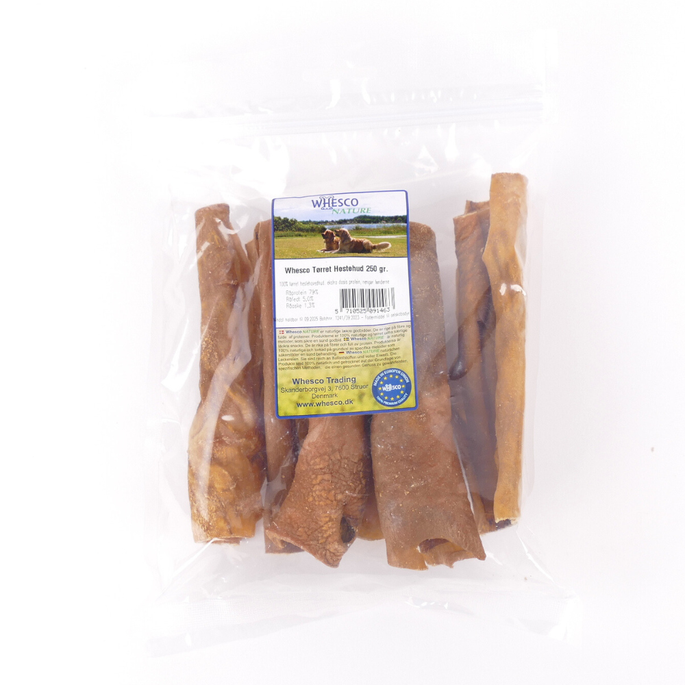 Whesco Hestehud Tørret 250g - nikos happy tail