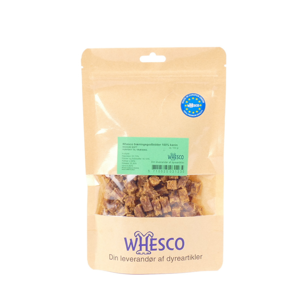 Naturlige Træningsgodbidder Kanin 100g - nikos happy tail