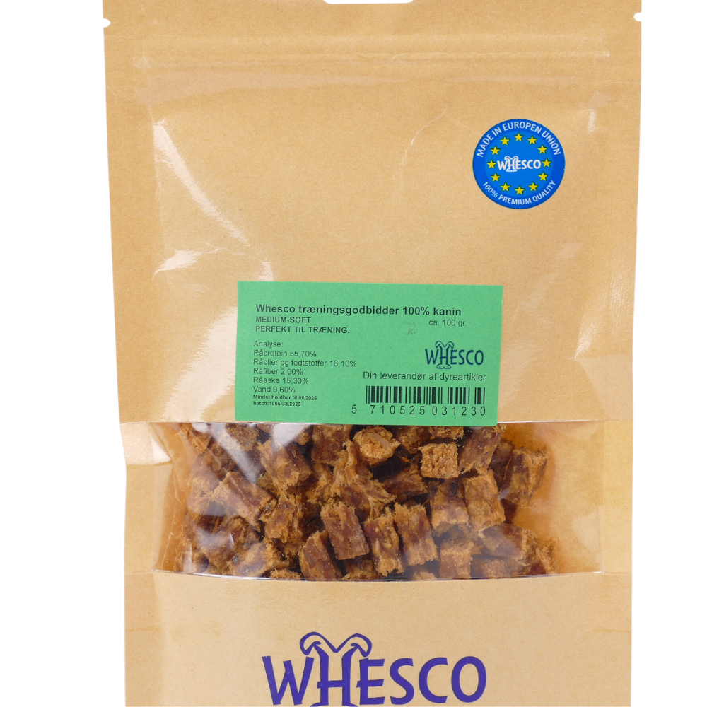 Naturlige Træningsgodbidder Kanin 100g - nikos happy tail