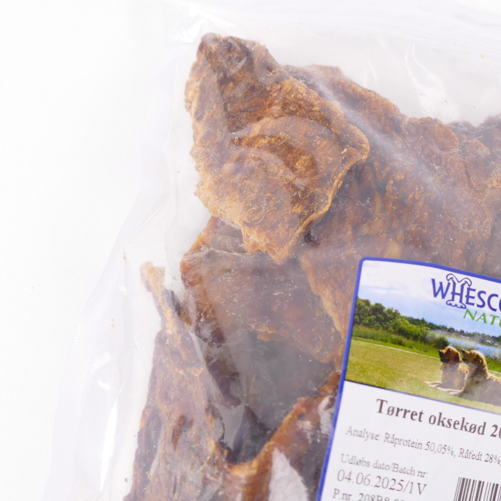 Whesco Oksekød Tørret 200g - nikos happy tail