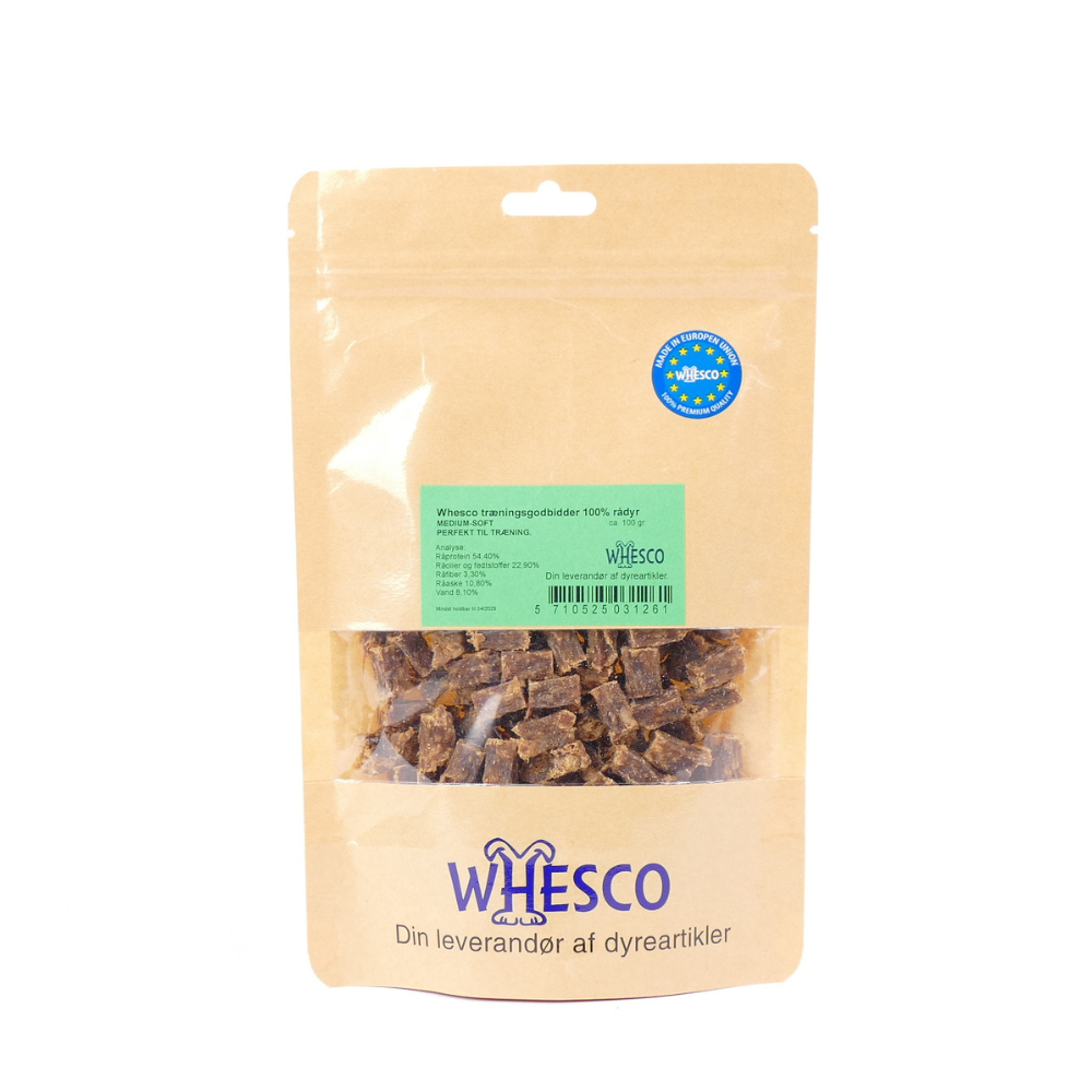 Naturlige Træningsgodbidder Rådyr 100g - nikos happy tail