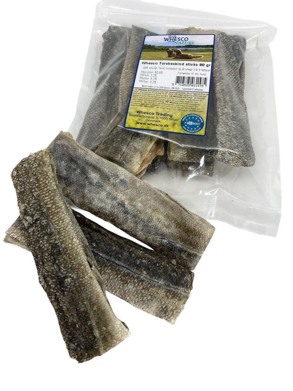 Torskeskind Sticks 80 gr.
